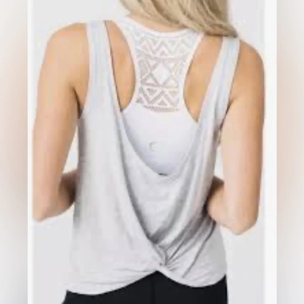 Zyia Active Ash Swirl Tank athletic top gray - Picture 3 of 10